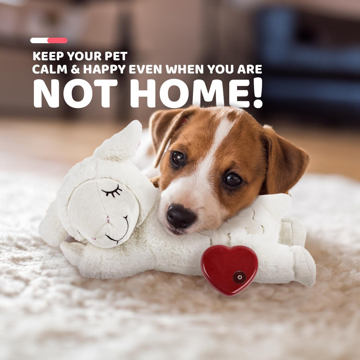 Heartbeat Dog Toy for Puppy - Dog Anxiety Relief & Behavioral Training | Puppy Heartbeat Stuffed Animal Plush Toy | Perfect for Dog Sleep Aid