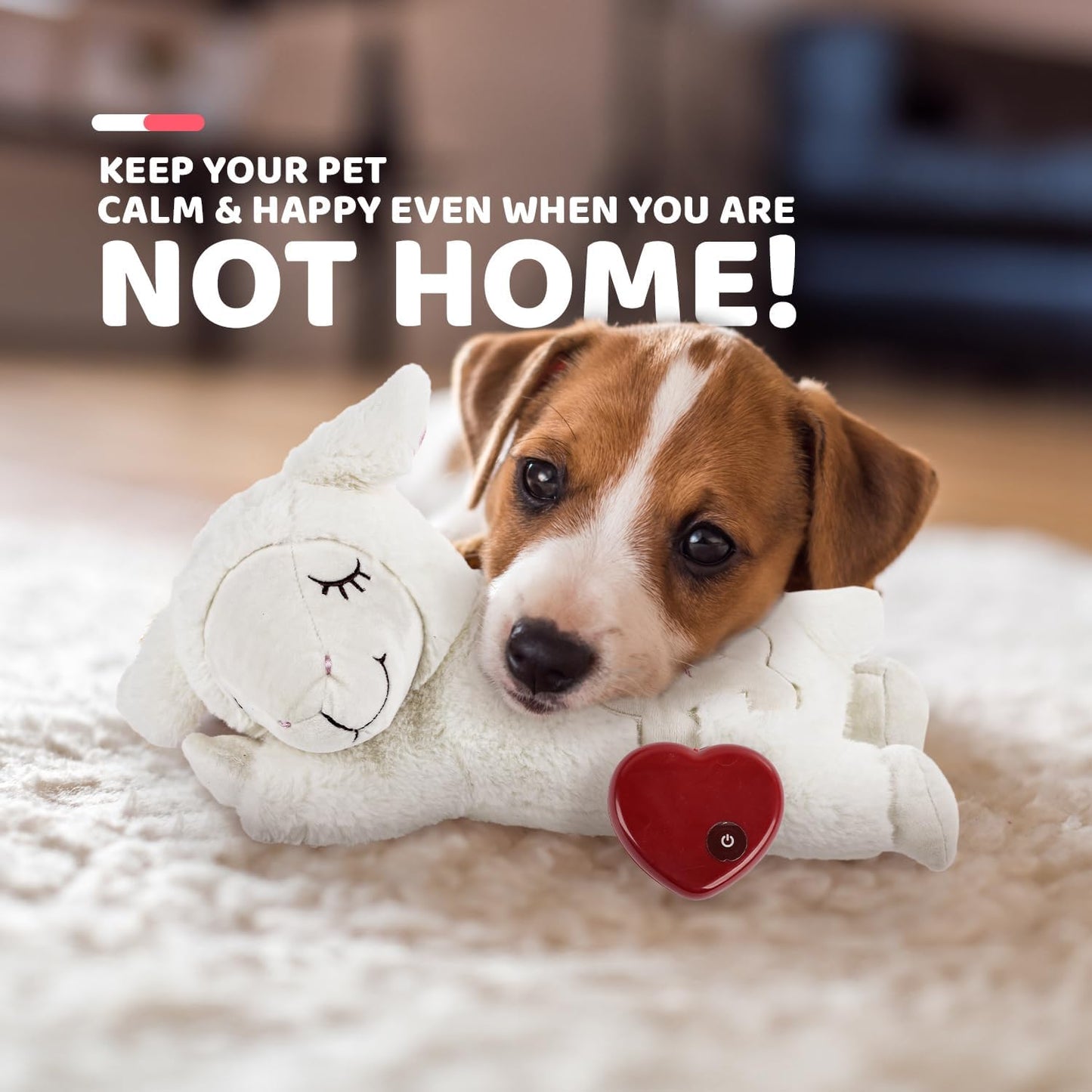 Heartbeat Dog Toy for Puppy - Dog Anxiety Relief & Behavioral Training | Puppy Heartbeat Stuffed Animal Plush Toy | Perfect for Dog Sleep Aid
