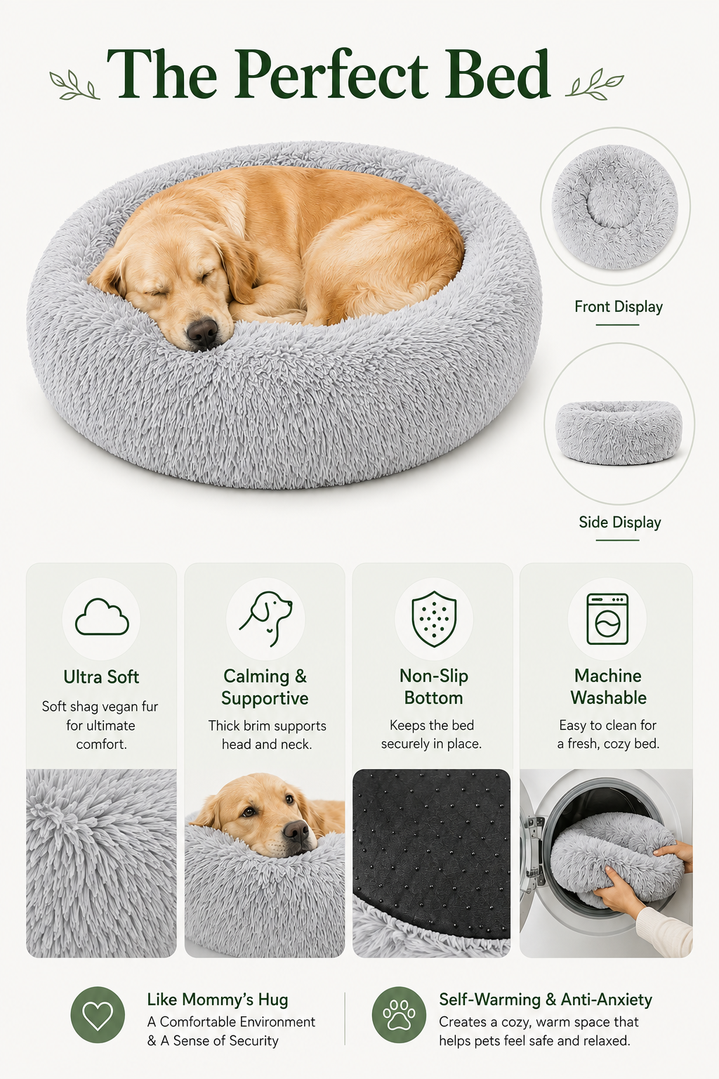 Calming Donut Cuddler Dog Bed
